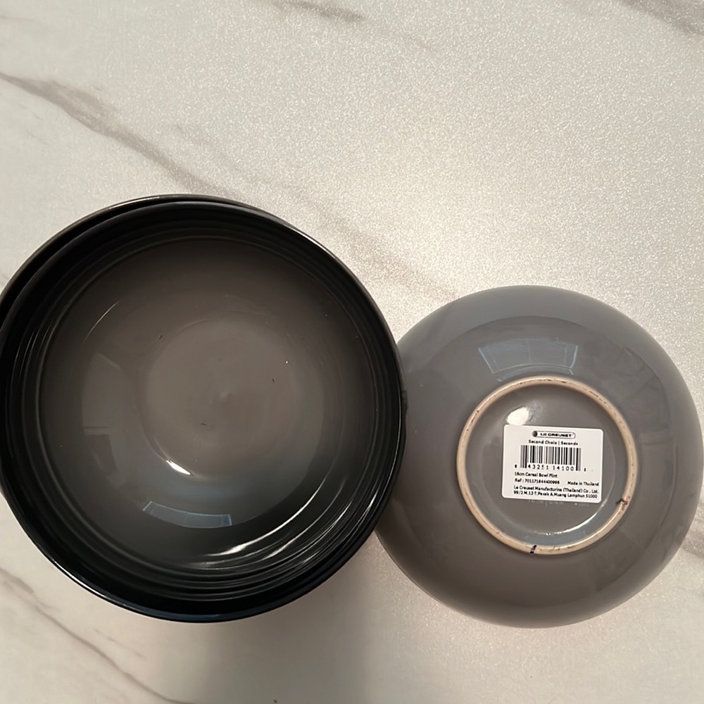Set of FOUR FLINT cereal bowls 16 cm